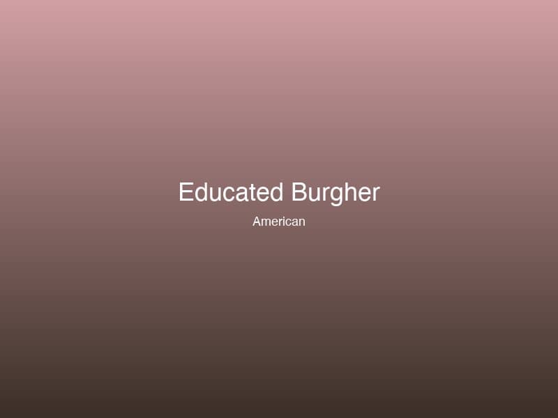 Educated Burgher