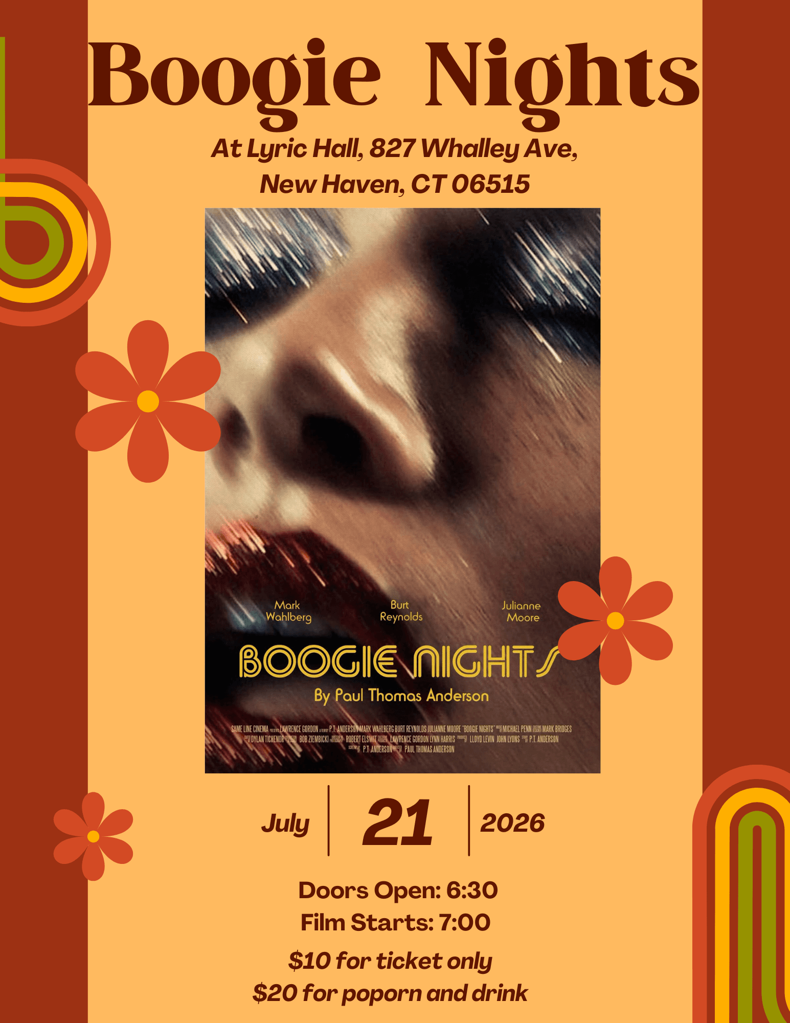 Screening @ Lyric Hall: Boogie Nights