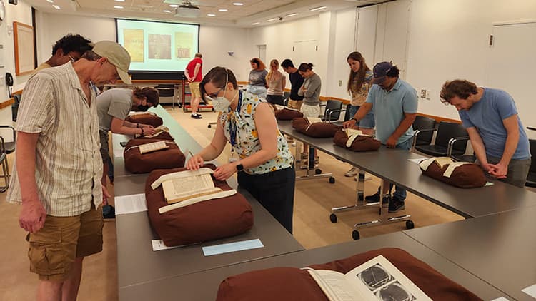 Yale University Library viewing of historical scientific books