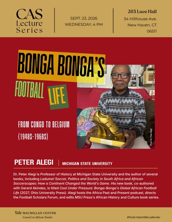 CAS Lecture Series - Bonga-Bonga’s Football Life, from Congo to Belgium (1940s-1960s)