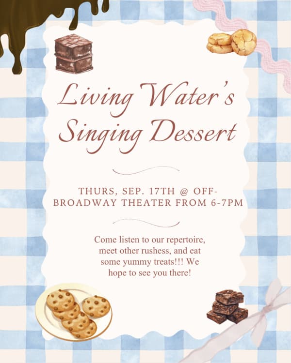 Living Water at Yale: Singing Dessert