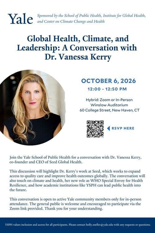 Global Health, Climate, and Leadership: A Conversation with Dr. Vanessa Kerry