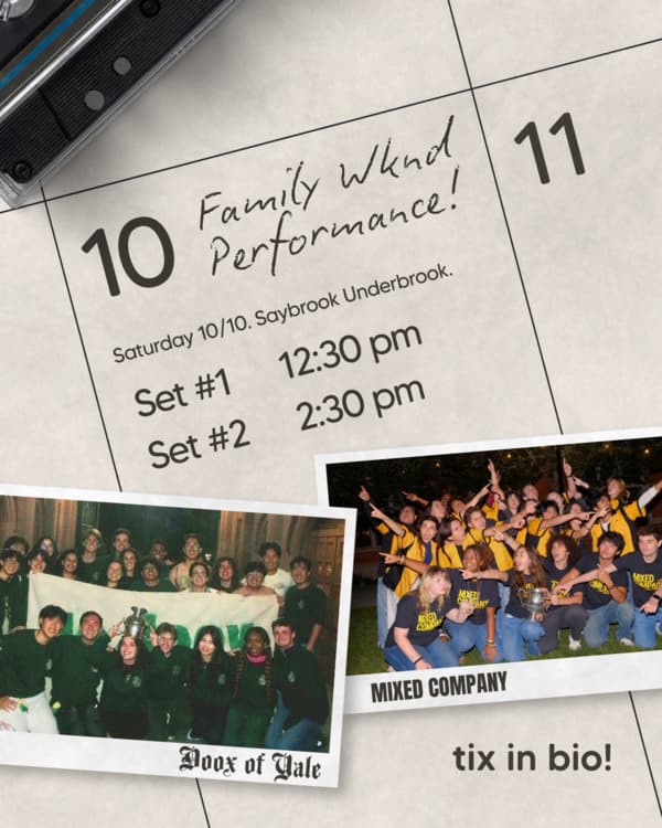 Doox of Yale & Mixed Company Family Weekend Concert