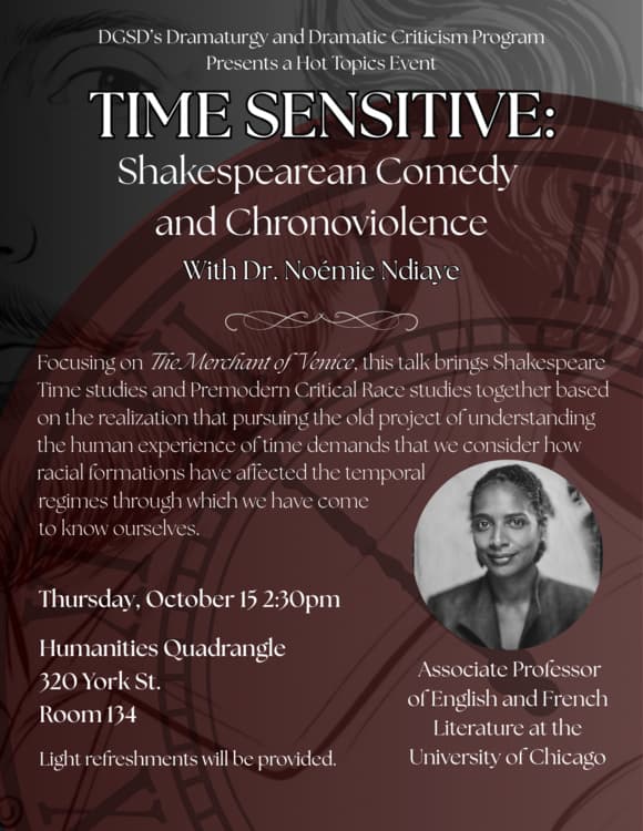 Hot Topics Presents Time Sensitive: Shakespearean Comedy and Chronoviolence