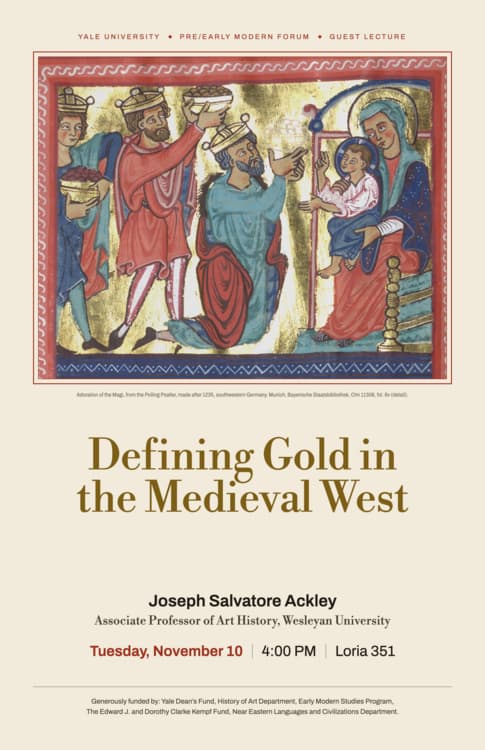 Pre/Early Modern Forum: Joseph Salvatore Ackley (Wesleyan)
