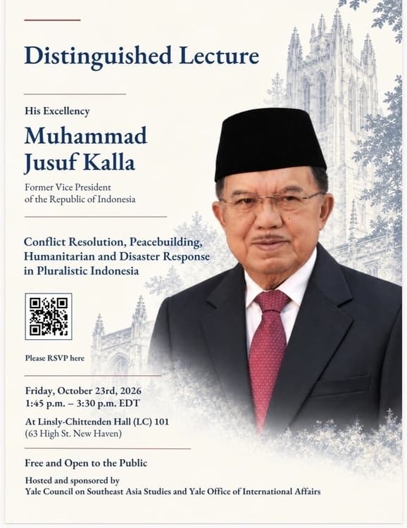 Distinguished Lecture by His Excellency Muhammad Jusuf Kalla