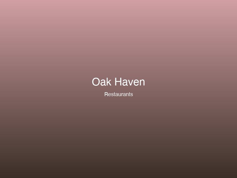Oak Haven Table & Bar